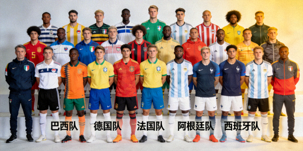 多国国家队集体合影展示强大阵容